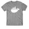 Men's T Shirts Cotton Unisex Shirt Programmer Coder Web Developer Docker Nostalgia Gift Tee