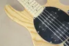 عالي الجودة 5 سلسلة طبيعية باس الجيتار Ernie Ball Musicman Mance Man Sting Ray Maple Fingerboard Black Pickguard Pickup Pickup نشط