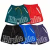 Shorts masculinos de grife RH Limited rhude shorts de natação de verão curto na altura do joelho hip hop calças de treinamento esportivo de alta rua calças de praia masculinas femininas cintura elástica calças de praia