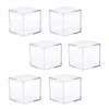 Jewelry Pouches Clear Square Cube: 9pcs Small Box With Lid Storage Boxes Organizer Containers For Candy Tiny