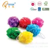 Lunettes de soleil Brosses Éponges Épurateurs Boule de bain fleur produits colorés filet moussant Matériau GRS brosse de nettoyage de bain