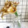 装飾的な花24PCS人工花PUミニ・カラ・リリー・フォー・ウェディング・ブライダル・ブーケ偽造ホーム・ディコアアレンジ
