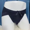 Unterhosen Männlich Mesh Spitze Sissy Höschen Ropa Interior Hombre Männer Slip Bikini Schwimmen Unterwäsche Tanga Beutel G-string Plus Größe