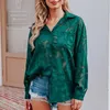 Frauenblusen eleganter Jacquard -Mesh -Hemd Frauen Mode 2023 aufstehen durch lange Ärmel Tops Streetwear Button Up Damen 18973