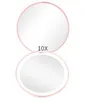 Miroirs compacts Cosmétique Mini miroir de maquillage LED de poche portable avec lumière rechargeable main 1X grossissant maquillage pliant beauté 230520
