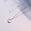 Kedjor Tre lilla fiskdjur Silverfärghalsband för kvinnor flickor koreanska mode clavicle chain smycken gåvor SN2466