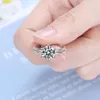 Cluster Ringe DIWENFU Echt 925 Sterling Silber Zirkon Ring Für Frauen Luxus Herkunft Hochzeit Bands Schmuck Anel Schmuck Box