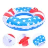 Life Vest & Buoy 1pc Inflatable Swim Ring Independence Day Star Flag Pattern Summer Float