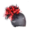 Motorfiets helmen modehelm decoratieve persoonlijkheid veer unisex motorcross racing coole trending decoratie punkstijl