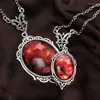 Ketens gotisch bloed rood kwarts charmek ketting vrouwen mannen vlinder vampier reliëf heksenjuwelen accessoires vintage chokers