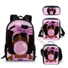 Bolsas escolares thikn tema saco de impressão de meninas africanas com mini conjunto/4pcs para meninos bookbag adolescente mochila personalizada de padrões personalizados