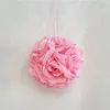 Ghirlande di fiori decorativi 10 cm Simulazione romantica Palla di fiori di rosa con ciondolo di cristallo Decorazione artificiale della festa nuziale