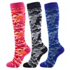 Sports Socks Compression meias homens homens nylon rodando vôo viagens abaixo do joelho