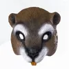 Bandanas Party Cosplay Halloween Face Animal Masquerade Masks Squirrel Costume Half vuxna Decoration Props Foam