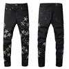 Violet Femmes Rock Revival Skinny Designer Jeans Hommes Denim Broderie Pantalon De Mode Trous Pantalon Nous Taille 28-40 Hip Hop Distressed Zipper Pantalon pour Homme 17b1g4