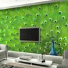 Wallpapers Mural Papel Parede Custom Wallpaper Peacock Feather Living Room TV Wall Decorative 3d Murals1