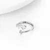Кольца 925 Стерлинговое серебряное кросс -верховая надежда любовь кольцо Регулируемое вдохновляющее украшение ювелирных украшений рождественские подарки для женщин подростков