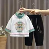 Männer Trainingsanzüge Hanfu Junge Kinder Retro Chinesischen Stil Tang-anzug Baby Kleid Für Ein Jahr Altes Altes Kostüm