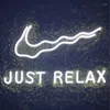 Applique murale Just Relax Neon Sign Hands Light Led pour la décoration