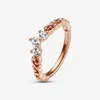 Вечное блестящее чередующее кольцо для Pandora 18K Rose Gold Cocking Ring