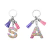 Keychains Creative Fringe English Letter Key Chain Acrylic Accessories Europa och USA: s ringväska hänge