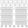 Ketting oorbellen set sleutelhanger ringen voor hars -diy ambachten metalen sleutelketen split ring met open springschroef oogpennen con