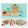 Kitchens Play Food Electronic Mini Simulated Supermarket Cash Register Kits Toys Kids Checkout Counter Role Pretend Cashier Girl Toy 230520