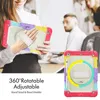 360 Rotating with Shoulder Strap Kickstand Cover Silicone Smart Case for iPad 10.2 9.7 11 Air 2 4 5 10.9 10th Mini 4 5 6