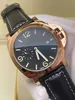 2023 montre de mode d'affaires pour hommes montre à Quartz PNH cadran en or Rose saphir miroir bracelet en cuir véritable montre cadeau montre