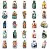 50PCS The World In Bottle Stickers For Skateboard Car Baby Helmet Pencil Case Diary Phone Laptop Planner Decor Book Album Kids Toys Guitar DIY Decals
