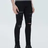 メンズジーンズデザイナーの衣料品デニムパンツアミーズストアトレンドブランド男性が苦しんでいるリッピングスキニーモトサイクルバイカーロックヒップホピルン