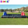 Kommerzielles 10x7x2m PVC-aufblasbares menschliches Tischfußballspiel, aufblasbares Tischfußball-Fußballfeld für den Sporttag