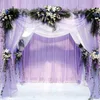 Otros suministros para fiestas y eventos 10mlot 48cm Sheer Crystal Organza Rollo de tela de tul para la decoración del banquete de boda silla de organza decoración del arco de la boda vestido de mujer 230522