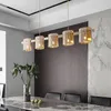 Żyrandole nowoczesne bursztynowe szklane oświetlenie luksusowe sufit wiszący lampka w zawieszki lampa jadalnia sypialnia sypialnia