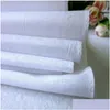 Handkerchief 100% Cotton Male Table Satin Pure White Hankerchiefs Towel Mens Suit Pocket Square Whitest 100Pcs/Lot Drop Delivery Hom Dhht4