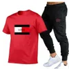 Designer d'été Hommes Survêtements Plus La Taille 3XL Deux Pièces Pantalon Ensemble Imprimé Sportswear Coton À Manches Courtes T-shirt Tenues