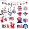 Украшение вечеринки Американский флаг Красная синяя звезда День независимости