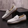 Leather Men Casual Shoes Luxury 2023 New Mens Loafers Moccasins Breathable Slip on Black Driving Shoes D2H53