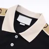 Erkek Polos GG Tasarımcı Erkekler Polo Boyun Kısa Kollu Sokak Moda Renk Bloğu Yılan Arı Mektubu Basılı Nakış Tişörtü Yüksek Kaliteli Pamuk Gömlek
