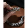 Bangle Luxe Domineering Seiko Keel Bracelet Retro S925 Silver Boutique Heren Retro paar Dragon Chain Birthday Gift Groothandel