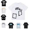 Summer Luxurys Mens et Shirt Designers Offs Vêtements Tees Tops Homme Casual Street Graffiti Sweat Tshirts Blanc Nl22