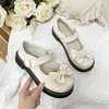 Dress Shoes Japanese Lolita Star Buckle Strap Mary Janes Women Cross-tied Platform Shoe Patent Leather Girls Rivet Casual