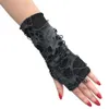 4Pair Punk Beggar Black Ripped Stretch Gloves Clothing Accessories Halloween Gloves