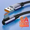 Cable USB tipo C 6A para Huawei P30 P40 Pro 5A, Cable de carga rápida, cargador de USB-C, Cable de datos para Huawei Honor 50 Pro Samsung