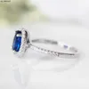 Band Rings Natural Sapphire Rings for Women Sterling Silver 925 Wedding Filled Women 2021 Couple Wedding Diamond Necklaces Ring for Jewelry J230522