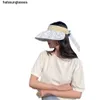Zomer nieuwe print zonbescherming hoed dames UV bescherming zonbescherming hoed zonbescherming grote dakranden vouw shell lege tophoed