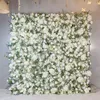 Fiori decorativi White Rose 5D Panno Fiore Wall Artificail Roll Up Tessuto Ortensia Floreale Matrimonio Sfondo Decor Hang Curtain Party Prop