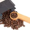 Projektuj drewniana gałka do kawy z torbą klips łyżki litego bukowego drewna mierząca herbatę łyżki fasoli