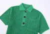 Kadın bluzları gevşek örgü örgü kazak üst 2023 kadın yaz giyim içi boş bluz gömlek kısa kollu tshirt kadın tığ işi giysiler