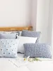 Pillow Case Sky Blue Flower Embrace Pillowcase Ins Wind Square Cushion Cover Waist Living Room Sofa